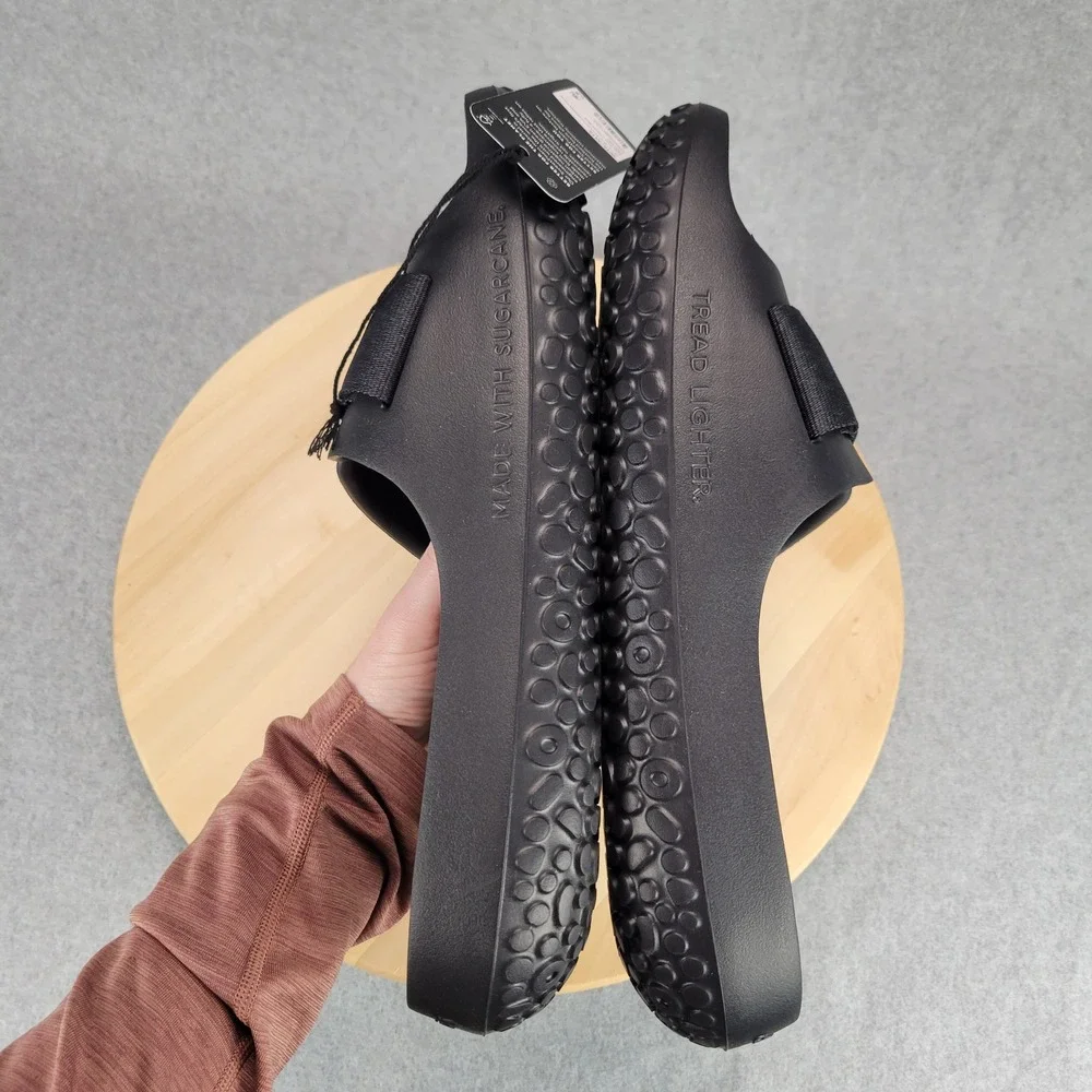Allbirds Sugar Slider Mens Size 14 Black Sustainable SweetFoam Adjustable‎ Strap